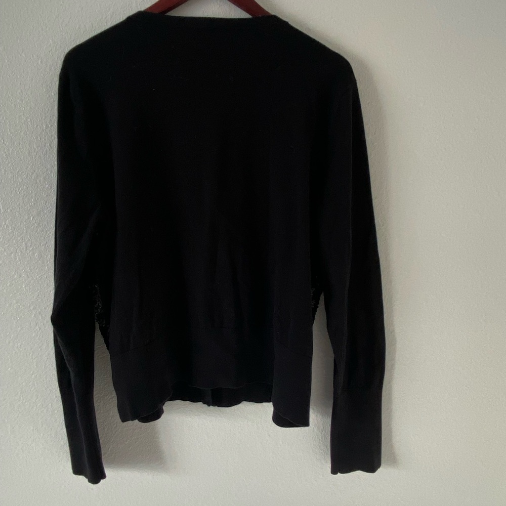 TALBOTS BLACK SEQUINED CARDIGAN WOMENS SIZE XL - Picture 3 of 7